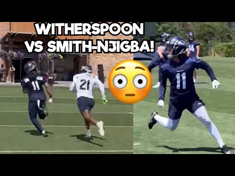 Jaxon Smith Njigba Vs Devon Witherspoon 🔥👀 @ Seahawks Minicamp | ROOKIE Matchup 😳 (WR Vs CB)