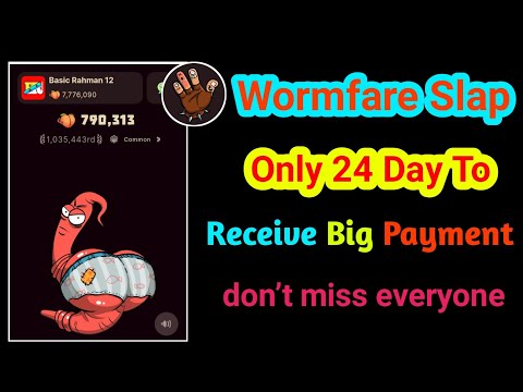 Wormfare Slap Big Project || Telegram Mining How To Create Account || Wormfare Slap Update .