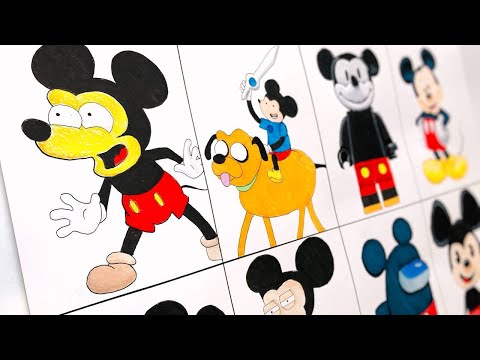 Drawing Mickey Mouse in Different Styles