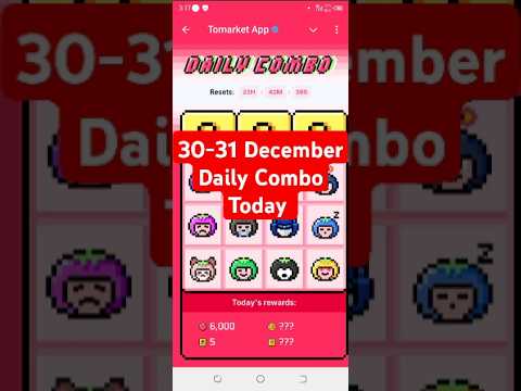 Tomarket daily combo today 🍅 | Tomarket 30 December daily combo 🗓️ | Tomarket combo