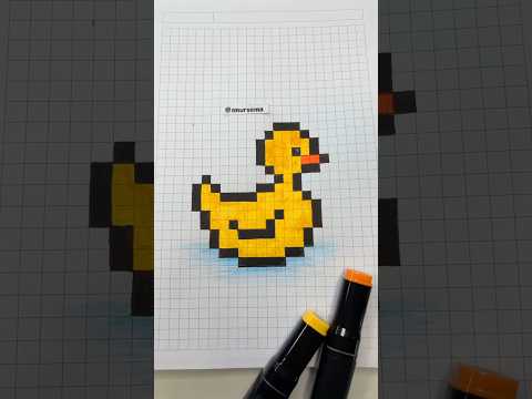 Duck Pixel Drawing Tutorial 🧡🐤        #duck #pixel #pixelart #drawing #drawingtutorial