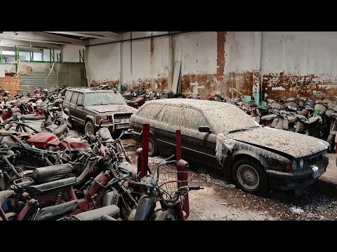 Abandoned BMW Dealership Tour - BMWs, Alfa Romeo, Jeep, NSU, Bikes...