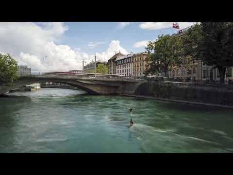 Bridge Over Urban River | Copyright Free Video Footage