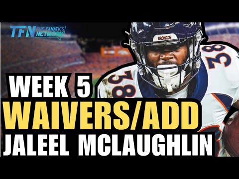 Week 5 Waiver Wire Must Add! | RB Jaleel McLaughlin