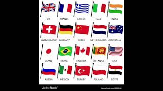 20 Different countries flag and Names #countries #flags