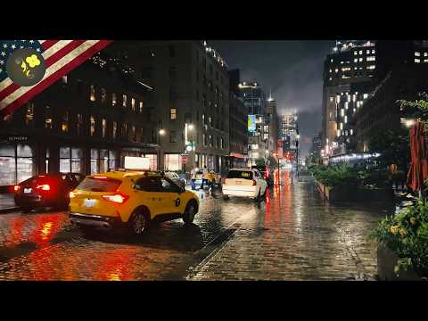 New York - Rainstorm: Relaxing Walk with Thunder & Lightning Sounds for Sleep (ASMR)