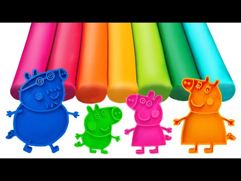 Aprende Los Colores con PLAY DOH Peppa Pig y Familia | Video Educativo para Niños y Bebés