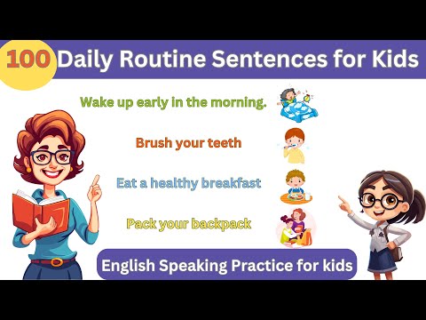 100 Daily use English sentences | English Speaking Practice for Kids| #englishlearningvideo #forkids