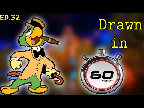 How I Draw Jose Carioca in 60 Seconds