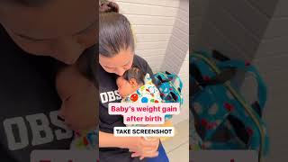 Baby’s weight gain chart after birth #babyweight #babyweightgain #babyweightgainfood #weightgain