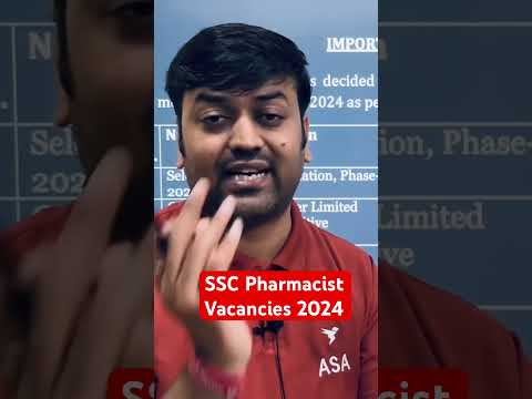 SSC Pharmacist vacancies 2024