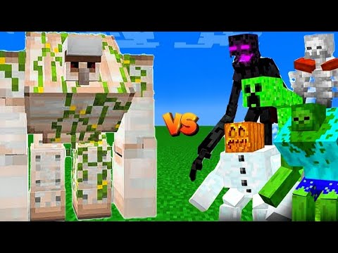 MUTANT GOLEM vs MUTANT MOBS - EPIC MINECRAFT BATTLE