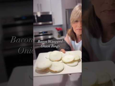 Bacon Wrapped Onion Rings #easyrecipe #onion #healthyfood