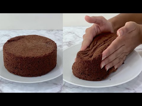 Basic Chocolate Sponge Cake Recipe | How To Make Chocolate Sponge Cake | Easy Oilless Cake Recipe