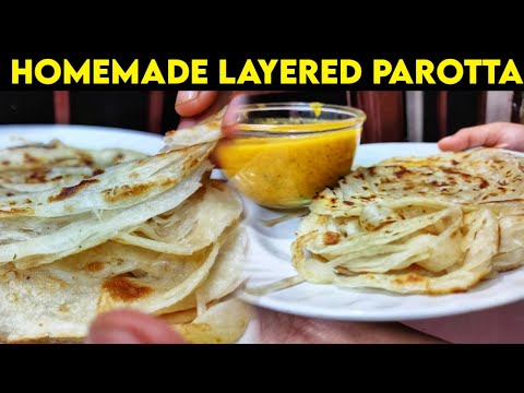 Easy Soft Layered Parotta Recipe in Tamil | How to Make Parotta without Egg & Milk |