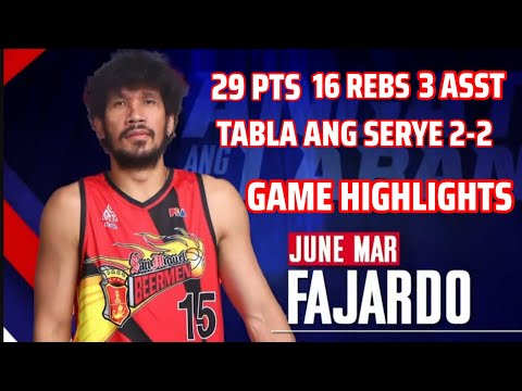 SAN MIGUEL VS GINEBRA TABLA ANG SERYE HUMATAW SI JUN MAR GAME HIGHLIGHTS