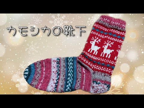 【編み込み】カモシカの靴下を編んでみました！