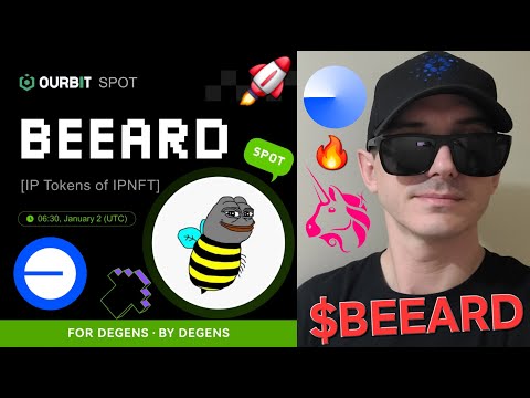 $BEEARD - IP TOKENS OF IPNFT #44 TOKEN CRYPTO COIN HOW TO BUY BASE OURBIT BEEARD AI AGENT SWARMS UNI