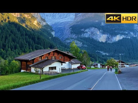 Walking Through Grindelwald : A Scenic Adventure in the Swiss Alps [4K HDR]