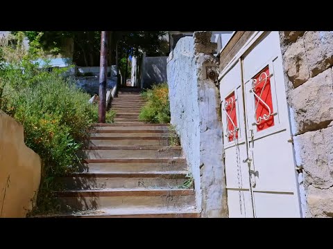 Jabal Amman to Downtown Stairs Walking Tour - 4K - جولة في أحد أدراج جبل عمان القديمة