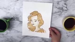 Art Challenge - Painting with Tea