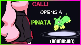 Calli Opens a Piñata [Hololive Animation]