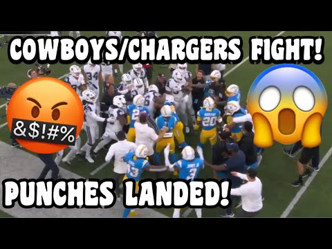 Chargers Vs Cowboys FIGHT 🤬😤 Cowboys vs Chargers 2023 highlights | Monday Night Football