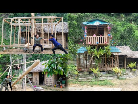 Build and Finish a House, Garden, and Build a Year-Long Life in the Woods | Linh's Life