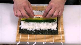 恵方巻（上太巻き寿司）の巻き方　－　How to wrap the Lucky direction rolls.Special Futomaki sushi