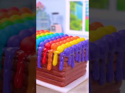 Chocolate Cake Decorating #shorts #cake #miniaturecooking #satisfying #asmr #minikitchen