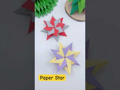 Handmade Paper Star ⭐️ for Christmas Decoration #shorts #handmade #christmas #star #decoration