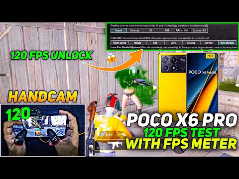 POCO X6 PRO HANDCAM🔥BGMI 120 FPS UNLOCK & FPS METER TEST #pocox6pro #poco #bgmi #120fps