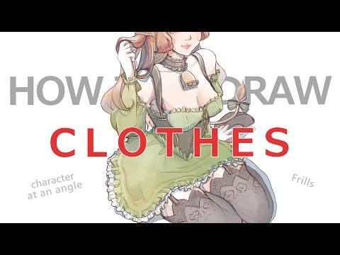 🎨How I Draw Clothes : Techniques that I use.  Frills & Angled Characters