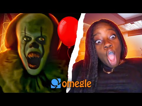 Pennywise jump scare prank on Omegle