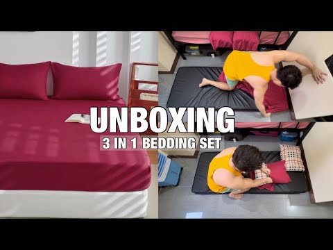 Unboxing 3 in 1 Bedding Set (Single/Queen Size) Bedsheet Set + 2 Pillowcases | Review