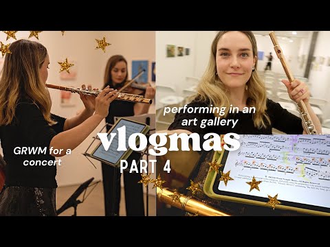 playing a concert in an art gallery in NYC 🎶🎄 vlogmas part 4