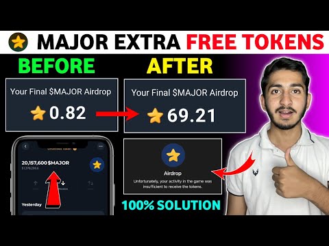 Major Airdrop free extra tokens | major Airdrop not received | Major Airdrop withdrawal