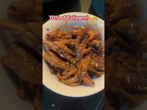 Adobo Chicken feet! High is collagen - the most abundant protein in your body. #chickenfeet