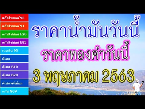 ราคาน้ำมันและราคาทองคำวันนี้ (3 พฤษภาคม 2563)