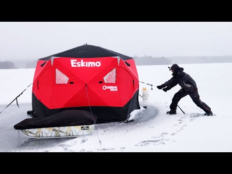 LAKE TROUT OPENER 2025 - Ice Camping in the Outbreak 650XD