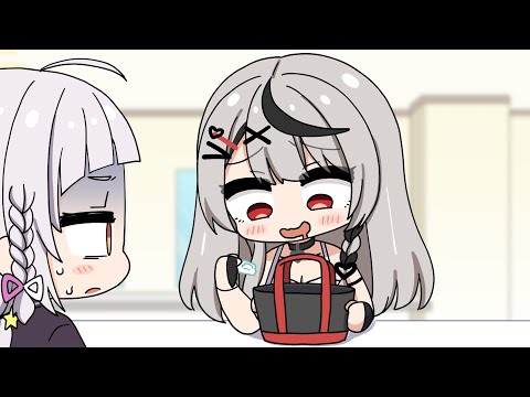 Sakamata bags Shion’s trash for… reasons【Hololive AnimatedClip/Eng sub】【Shion/Chloe】