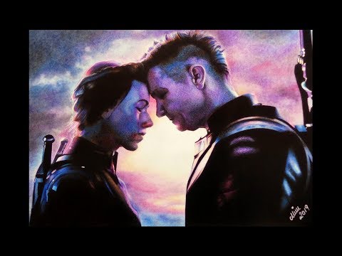 Natasha & Clint ♥ Avengers ENDGAME ♥ Scarlett & Jeremy ♥ Speed Drawing