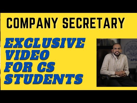 Exclusive video for CS students in kerala | company secretary | CSEET