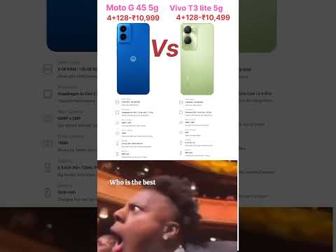 Moto g 45 5g vs Vivo t3 lite 5g review 👍 trending shorts videos #vairalshort #trendingshorts #shorts