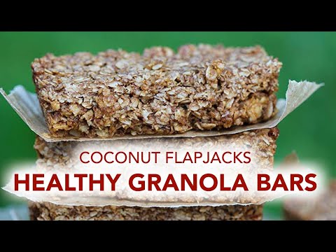 Creamed coconut flapjacks - granola bar recipe