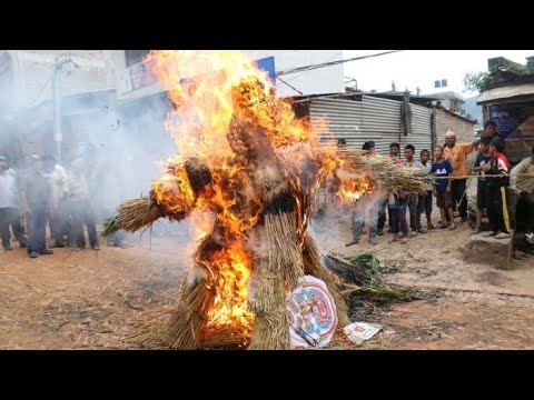 घण्टाकर्ण,गठामुग ghanta karna ghathamuga अचम्मको परम्परा jatra जात्रा नेवार समुदाय newar samudaya