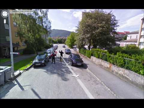 Google street view car chased down by furious Norwegians