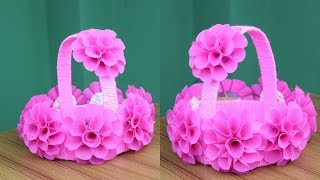 Awesome! Crafts Ideas With Shopping Bag - Flower Vase Making || Best reuse ideas - Best out of waste