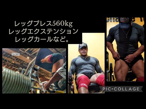 レッグプレス560kgなど。