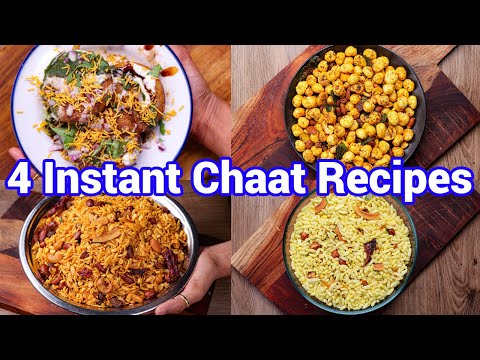 Instant Chaat Recipes - Healthy & Tasty Street Style with Tips & Tricks | 4 Easy Chaat Recipes